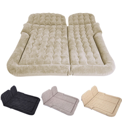 2x Beige Inflatable Car Boot Mattress Portable Camping Air Bed Travel Sleepings - Image 8