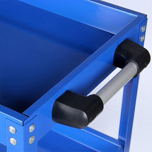 3 Tier Tool Storage Cart Portable Service Utility Heavy Duty Mobile Trolley Blue - Image 5