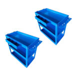 2x 3 Tier Tool Storage Cart Portable Service Utility Heavy Duty Mobile Trolley Blue