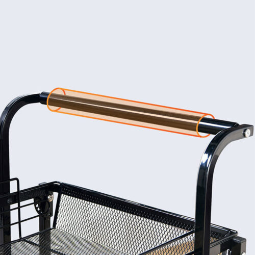2x 3 Tier Steel Black Adjustable Kitchen Cart Multi-Functional Shelves Portable Storage Organizer with Wheels - Image 8
