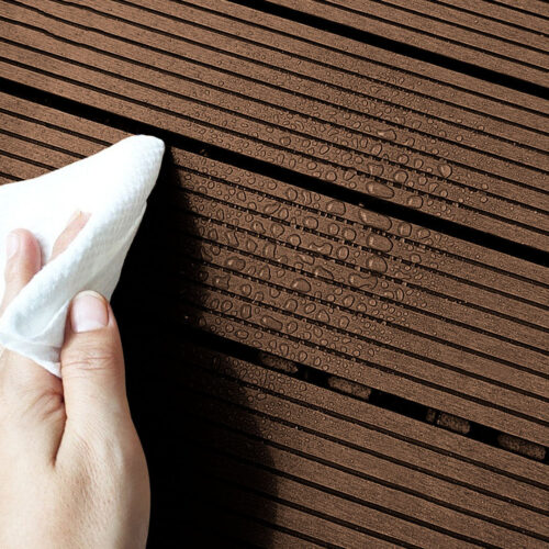 2x 11 pcs Dark Chocolate DIY Wooden Composite Decking Tiles Garden Outdoor Backyard Flooring Decor - Image 8