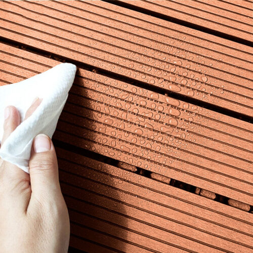 2x 11 pcs Red Brown DIY Wooden Composite Decking Tiles Garden Outdoor Backyard Flooring Decor - Image 8