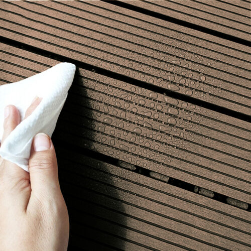 2x 11 pcs Light Chocolate DIY Wooden Composite Decking Tiles Garden Outdoor Backyard Flooring Decor - Image 8