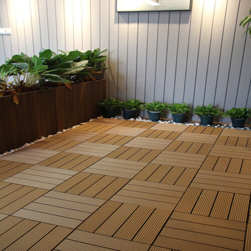 2x 11 pcs Coffee DIY Wooden Composite Decking Tiles Garden Outdoor Backyard Flooring Decor - Image 10