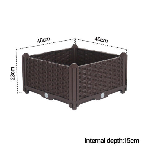 40cm Raised Planter Box Vegetable Herb Flower Outdoor Plastic Plants Garden Bed - Image 5