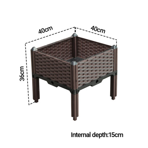 40cm Raised Planter Box Vegetable Herb Flower Outdoor Plastic Plants Garden Bed with Legs - Image 5
