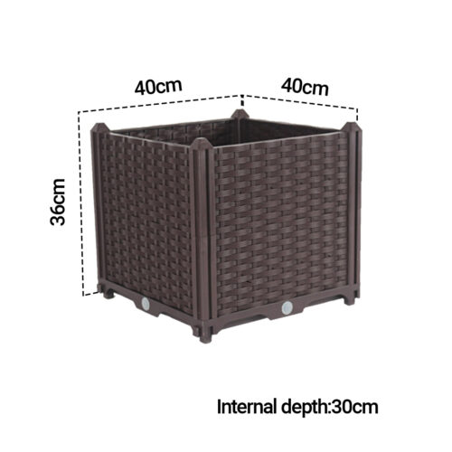 40cm Raised Planter Box Vegetable Herb Flower Outdoor Plastic Plants Garden Bed - Image 5