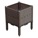 40cm Raised Planter Box Vegetable Herb Flower Outdoor Plastic Plants Garden Bed with Legs Deepen