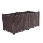 80cm Raised Planter Box Vegetable Herb Flower Outdoor Plastic Plants Garden Bed Deepen