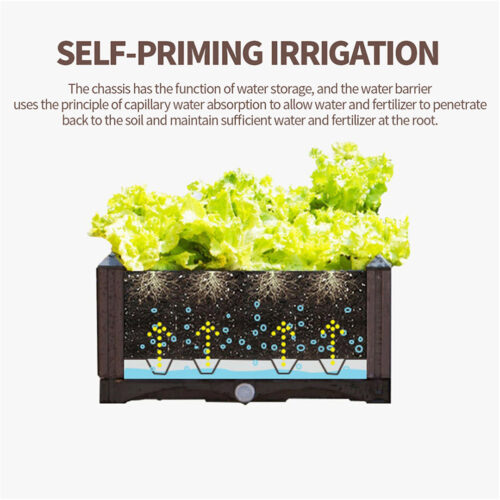 120cm Raised Planter Box Vegetable Herb Flower Outdoor Plastic Plants Garden Bed with Legs - Image 7