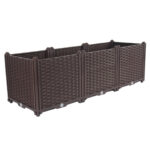 120cm Raised Planter Box Vegetable Herb Flower Outdoor Plastic Plants Garden Bed Deepen