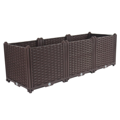 120cm Raised Planter Box Vegetable Herb Flower Outdoor Plastic Plants Garden Bed Deepen