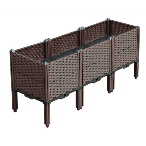 120cm Raised Planter Box Vegetable Herb Flower Outdoor Plastic Plants Garden Bed with Legs Deepen