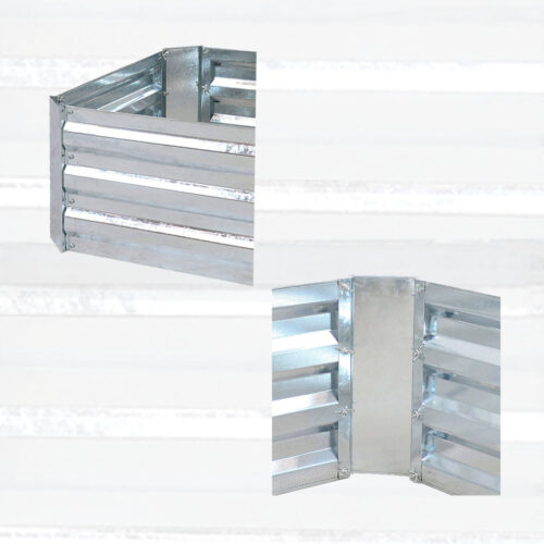 2x 60cm Square Galvanised Raised Garden Bed Vegetable Herb Flower Outdoor Planter Box - Image 10