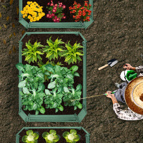 2x 120X60cm Rectangle Galvanised Raised Garden Bed Vegetable Herb Flower Outdoor Planter Box - Image 8