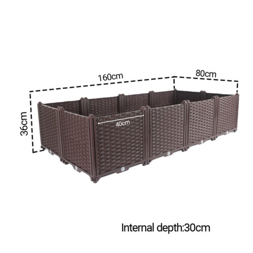 160cm Raised Planter Box Vegetable Herb Flower Outdoor Plastic Plants Garden Bed Deepen - Image 5