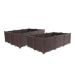 2x 120cm Raised Planter Box Vegetable Herb Flower Outdoor Plastic Plants Garden Bed Deepen