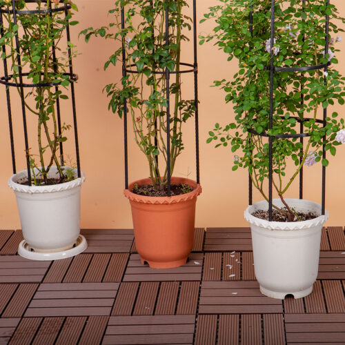 133cm 4-Bar Plant Frame Stand Trellis Vegetable Flower Herbs Outdoor Vine Support Garden Rack with Rings - Image 8