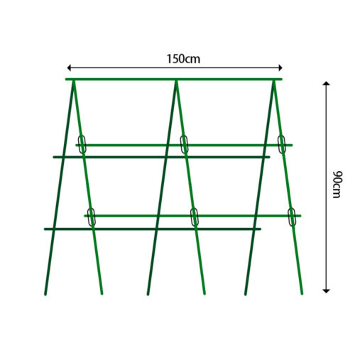 150X90cm Plant Frame Tube Trellis Vegetable Flower Herbs Outdoor Vine Support Adjustable Garden Rack - Image 5
