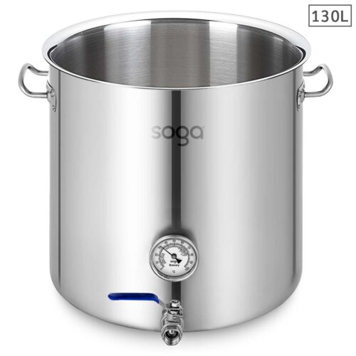 Stainless Steel 130L No Lid Brewery Pot with Beer Valve 55*55cm