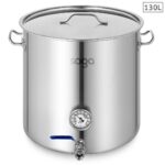 Stainless Steel Brewery Pot 130L with Beer Valve 55*55cm