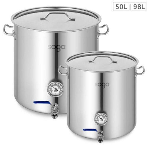 Stainless Steel Brewery Pot 50L 98L with Beer Valve 40CM 50CM