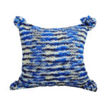 45cm Throw Pillow Deep Sea Blue Gradient Dyed Decorative Soft Square for Couch or Bed