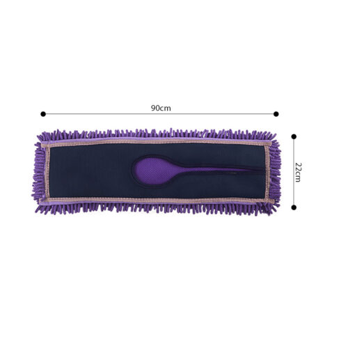 90x22 Purple Microfiber Flat Mop Floor Cleaning Pads Rotating Dust Remover - Image 5