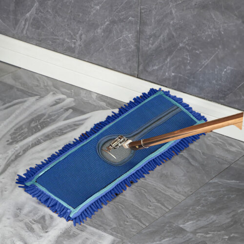 100x22 Blue Microfiber Flat Mop Floor Cleaning Pads Rotating Dust Remover - Image 5