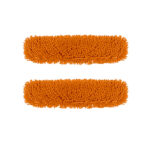 2x 60x12 Orange Microfiber Flat Mop Floor Cleaning Pads Rotating Dust Remover