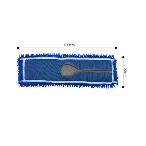 3X 100x22 Blue Microfiber Flat Mop Floor Cleaning Pads Rotating Dust Remover - Image 6