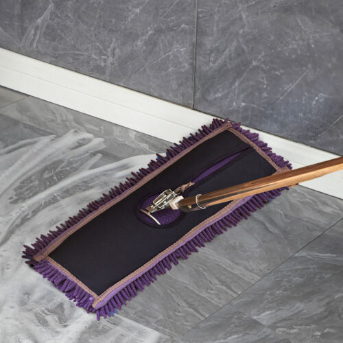 90cm Purple Microfiber Flat Mop Floor Cleaning Pads Rotating Dust Remover - Image 4