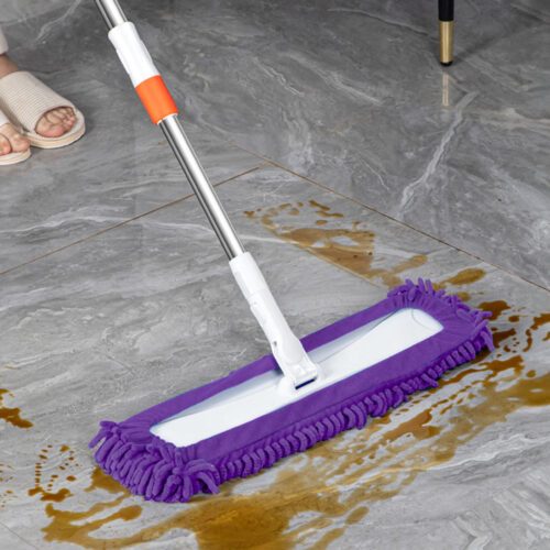 60x12 Microfiber Flat Mop Floor Cleaning Pads Rotating Dust Remover 3 Color - Image 2