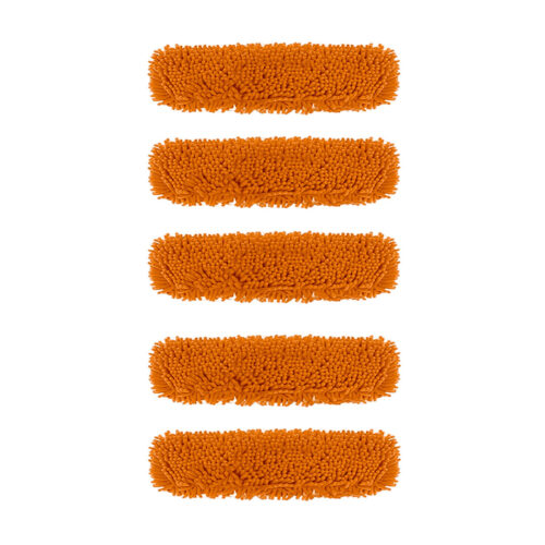 5X 60x12 Orange Microfiber Flat Mop Floor Cleaning Pads Rotating Dust Remover