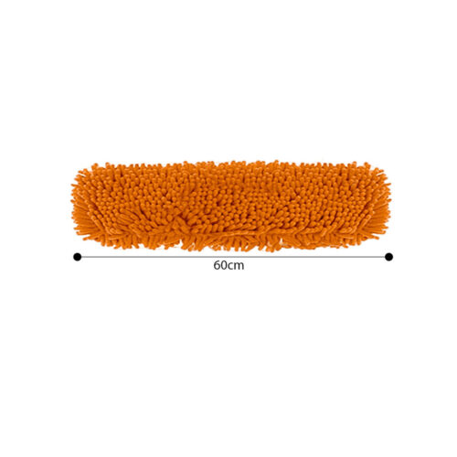 5X 60x12 Orange Microfiber Flat Mop Floor Cleaning Pads Rotating Dust Remover - Image 6