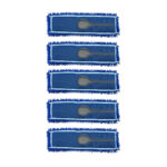 5X 100x22 Blue Microfiber Flat Mop Floor Cleaning Pads Rotating Dust Remover