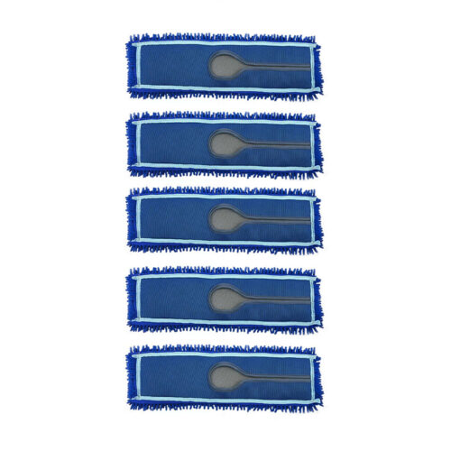 5X 100x22 Blue Microfiber Flat Mop Floor Cleaning Pads Rotating Dust Remover