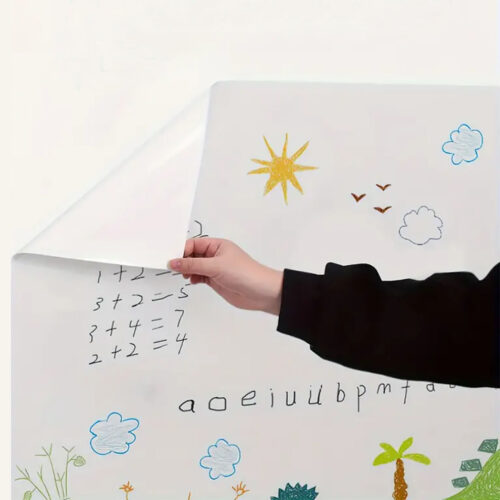 2x 120cmx500cm Clear Dry Erase Adhesive Whiteboard Wall Surface Peel Sticker Sheet - Image 6