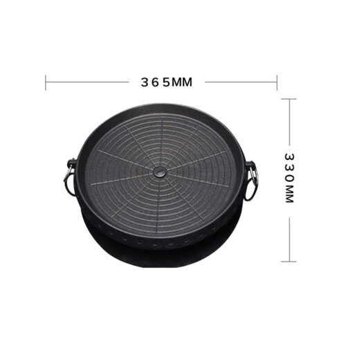 Portable Korean BBQ Butane Gas Stove Stone Grill Plate Non Stick Coated Round - Image 2