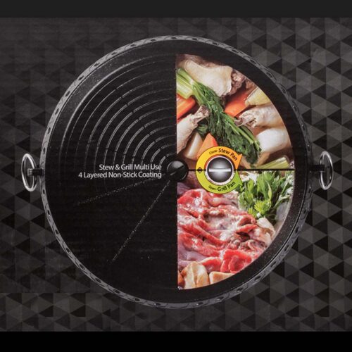 Portable Korean BBQ Butane Gas Stove Stone Grill Plate Non Stick Coated Round - Image 7