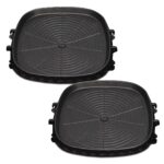 2x Portable Korean BBQ Butane Gas Stove Stone Grill Plate Non Stick Coated Square