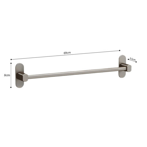2x 69cm Wall-Mounted Slipper Organiser Adhesive Storage Space-Saving Wall Rack - Image 5