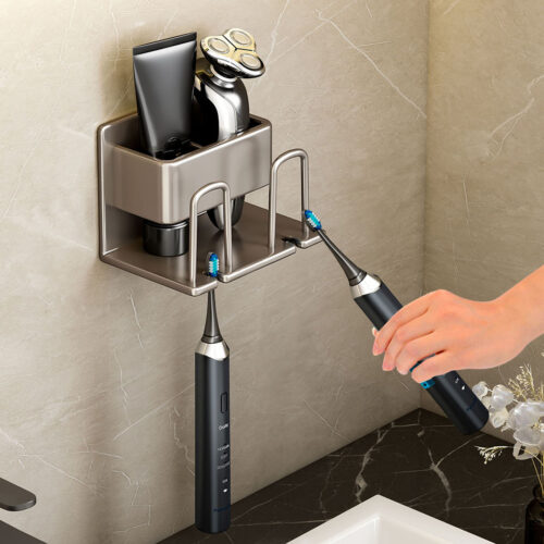 15cm Wall-Mounted Bathroom Storage Organiser Shelf Rack - Image 3