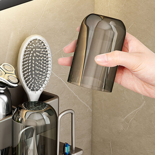 15cm Wall-Mounted Bathroom Storage Organiser Shelf Rack - Image 5