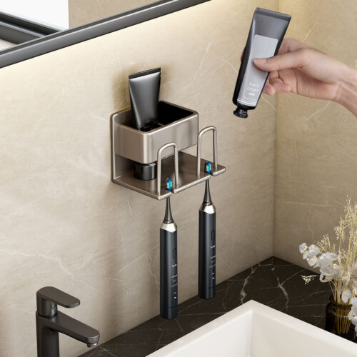 15cm Wall-Mounted Bathroom Storage Organiser Shelf Rack - Image 6