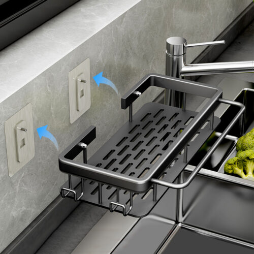 34cm Kitchen Sink Storage Organiser Shelf Rack - Image 5