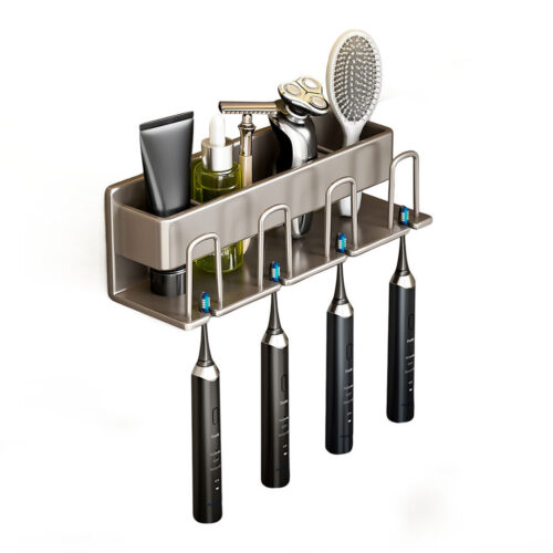 27cm Wall-Mounted Bathroom Storage Organiser Shelf Rack