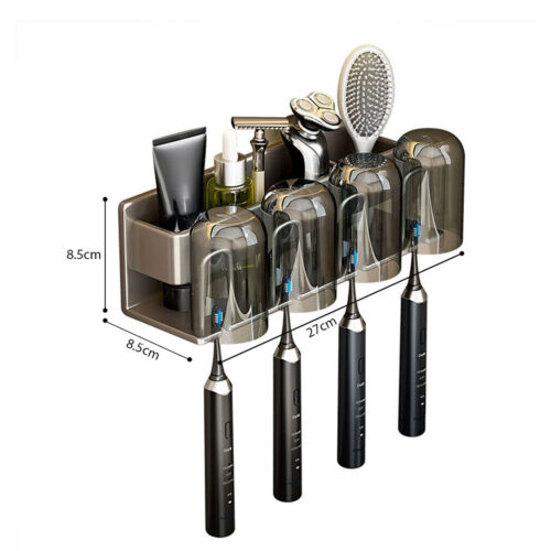 27cm Wall-Mounted Bathroom Storage Organiser Shelf Rack - Image 7