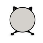 40cm Black Smart Makeup Bedroom Table Mirror Cat Ear