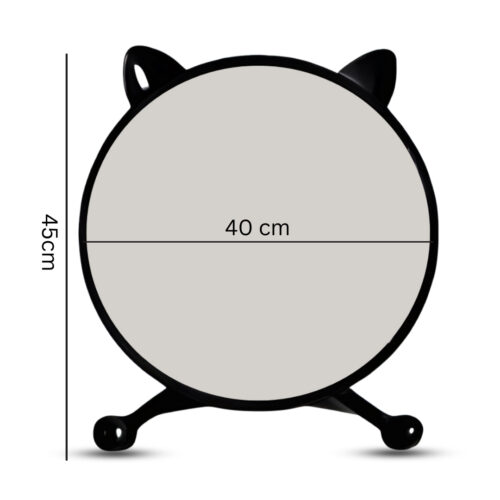 40cm Black Smart Makeup Bedroom Table Mirror Cat Ear - Image 2